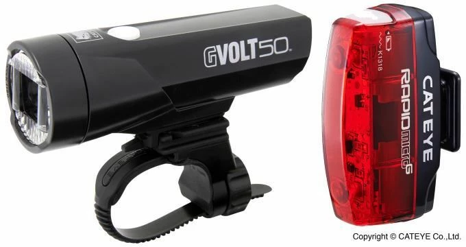 Fahrradzubehör Cateye Beleuchtungskit GVolt 50 + Rapid Micro G 3 Fahrradzubehör Cateye Beleuchtungskit GVolt 50 + Rapid Micro G